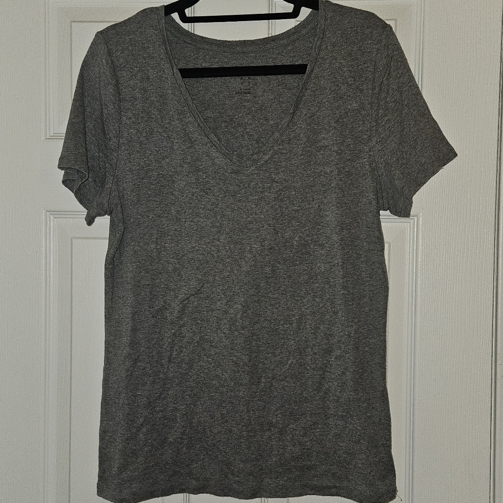 Grey V-Neck Tee